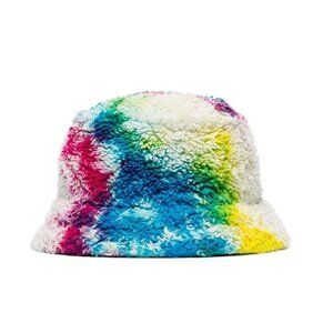 The Elder Statesman Tie Dye Sherpa Bucket Hat NWT